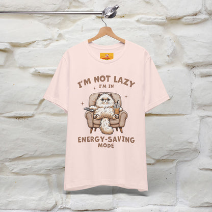 "I'm Not Lazy I'm In Energy-Saving Mode " Cat T-shirt |Nunu&Miao Studio