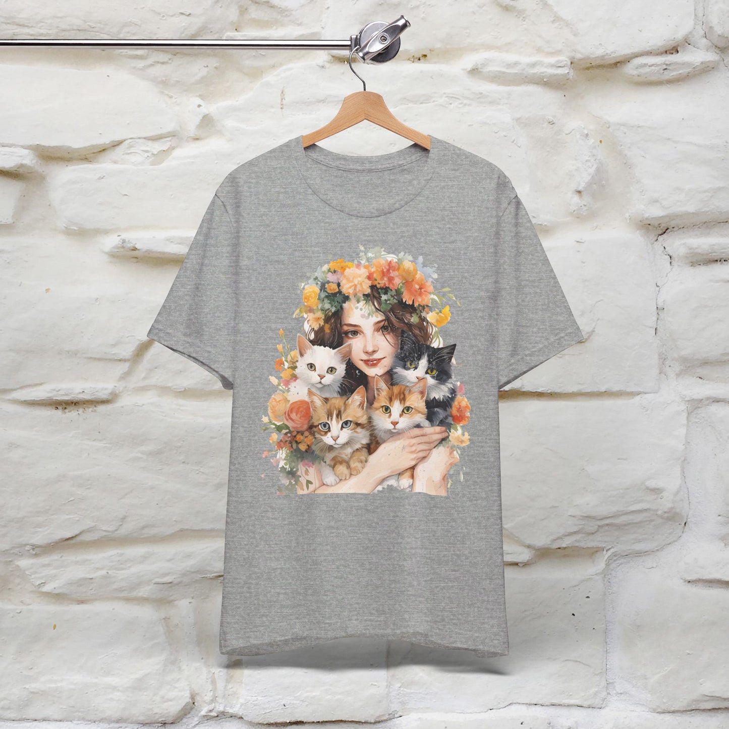 "Blossoming Love" T-shirt for Women 100% Cotton* - Nunu&Miao Studio