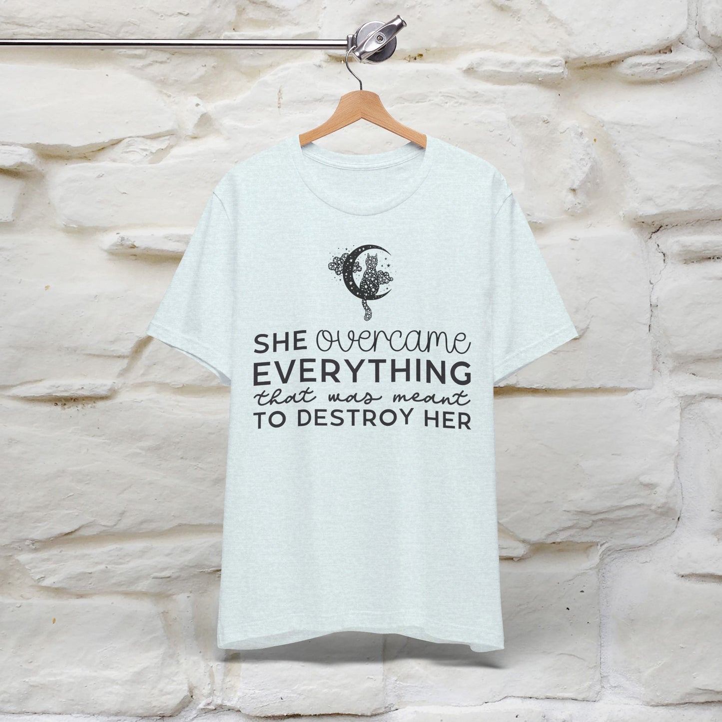 ''She Overcome Everything That Was Meant To Destory Her'' T-shirt for Women 100% Cotton* - Nunu&Miao Studio