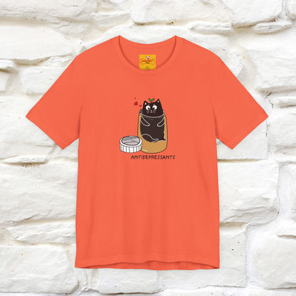 "Antidepressants" Cat T-Shirt | Front & Back Design | Nunu&Miao Studio