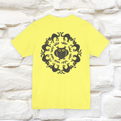 ''Black Cat Circle'' Cat T-Shirt Front and Back Design | Nunu&Miao Studio