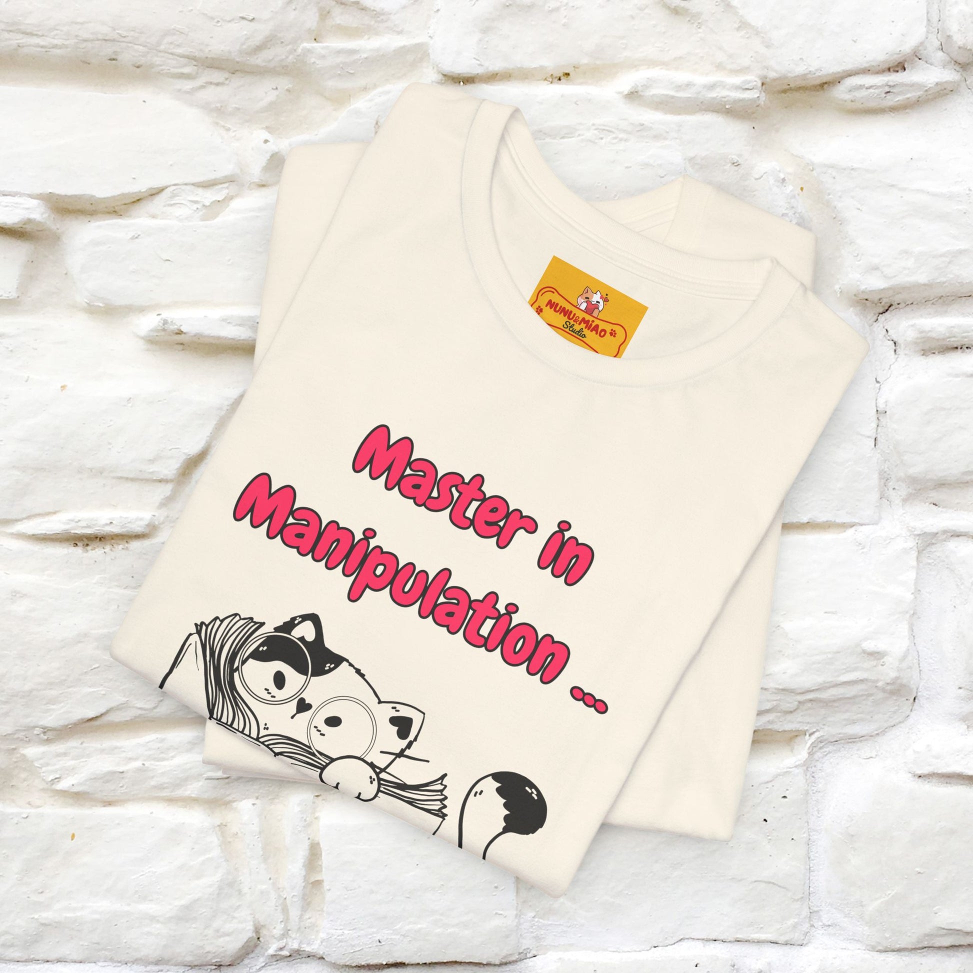 ''Master In Manipulation. How To Train Your Human '' Cat T-Shirt | Nunu&Miao Studio - Nunu&Miao Studio