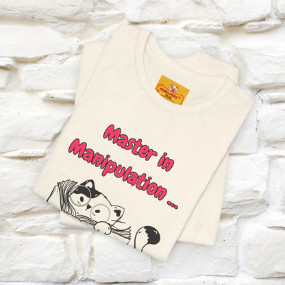 ''Master In Manipulation. How To Train Your Human '' Cat T-Shirt | Nunu&Miao Studio - Nunu&Miao Studio