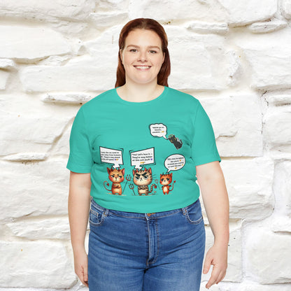 "Humans Are Way Ahead In The Evil Game! 😈😼" Cat  T-shirt |Nunu&Miao Studio