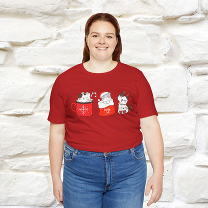 Sweet Cute Christmas Cat T-Shirt | Adorable Holiday Cat Shirt for Men & Women | 100% Cotton*