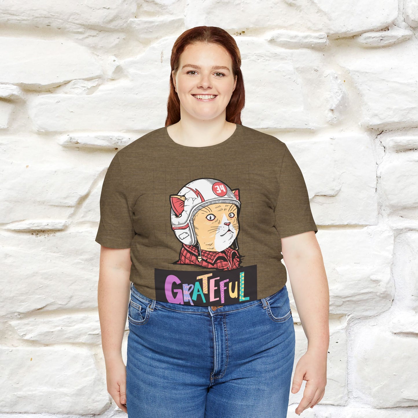 ''Grateful''  Cat T-shirt for Men and Women  100% Cotton*