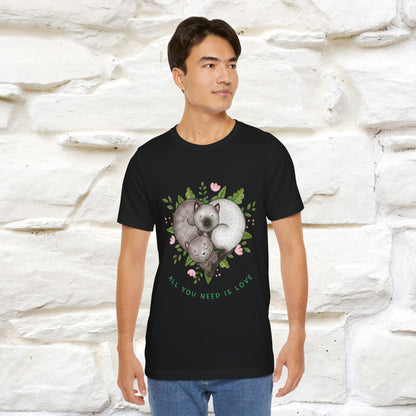"All You Need Is Love" Cat T-Shirt | 100% Cotton* | Adorable Cat Apparel for Men & Women