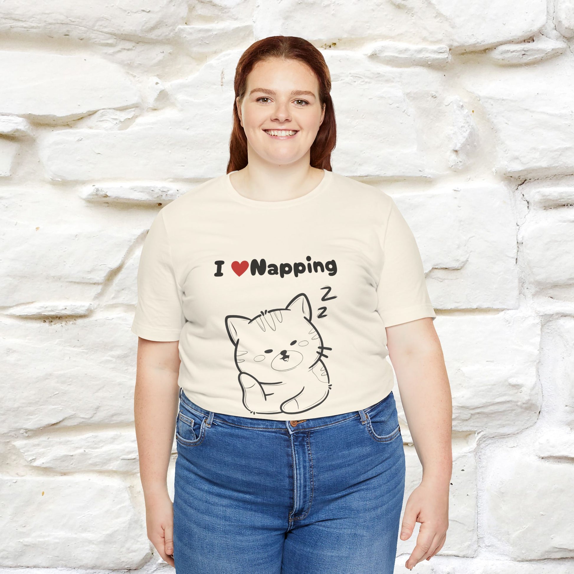 "I Love Napping" Cat T-Shirt | Nunu&Miao Studio - Nunu&Miao Studio