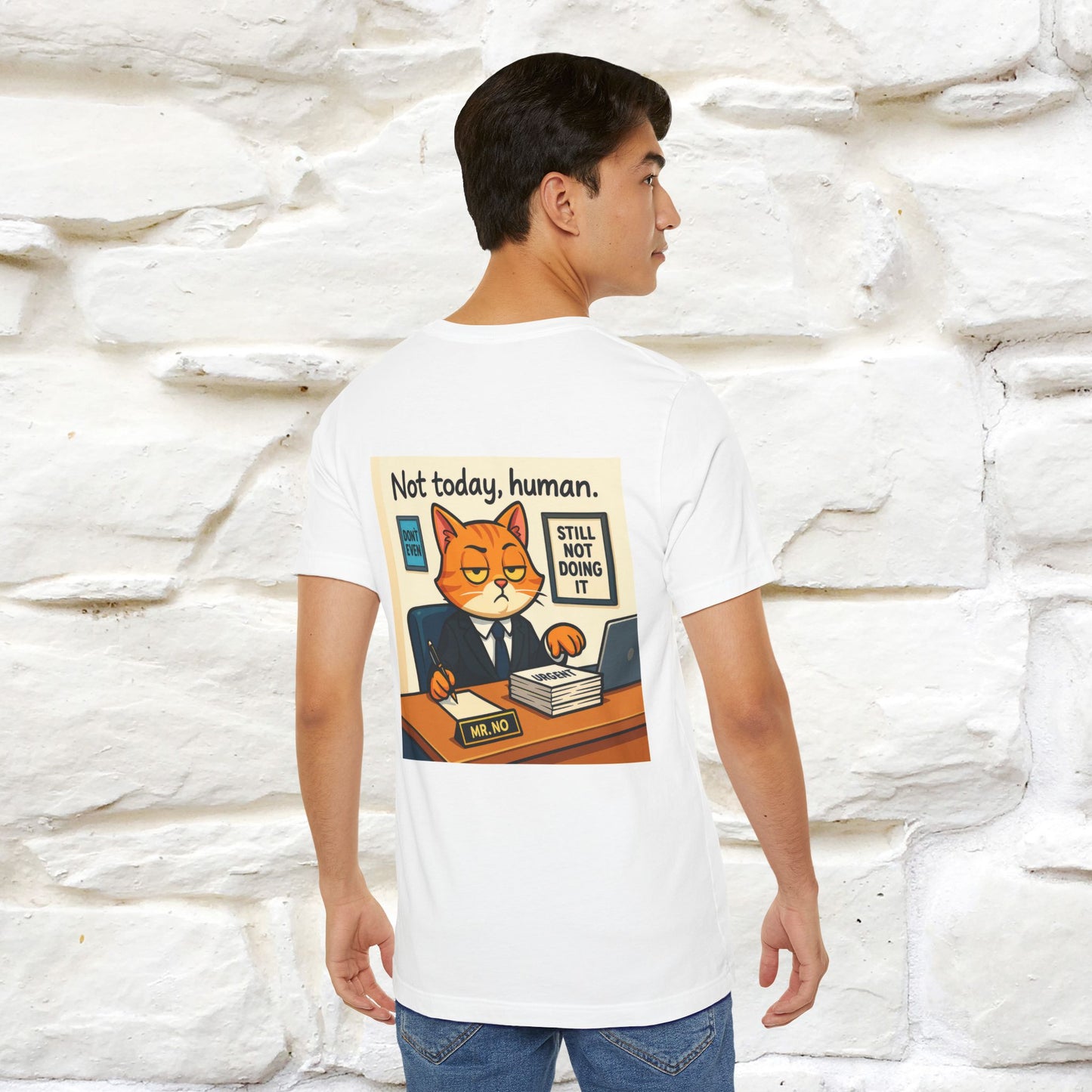 ''Not Today, Human''|  Sarcastic Cat T-Shirt | Front & Back Design | Nunu&Miao Studio