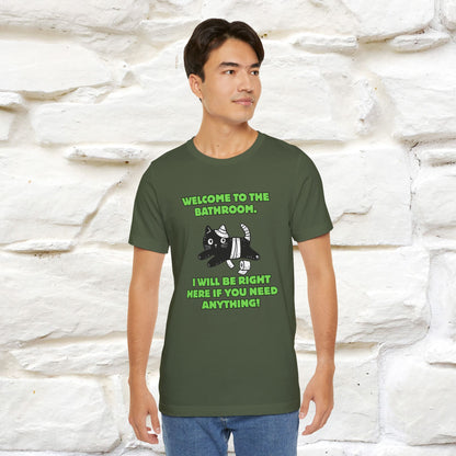 "Welcome To The Bathroom..."Funny  Cat T-shirt |Nunu&Miao Studio