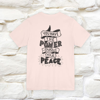 "You Have the Power to Protect Your Peace" Cat T-Shirt| Front & Back Design | Nunu&Miao Studio