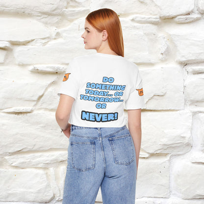 "Do something today… or tomorrow… or never." Cat T-Shirt| Front & Back Design | Nunu&Miao Studio