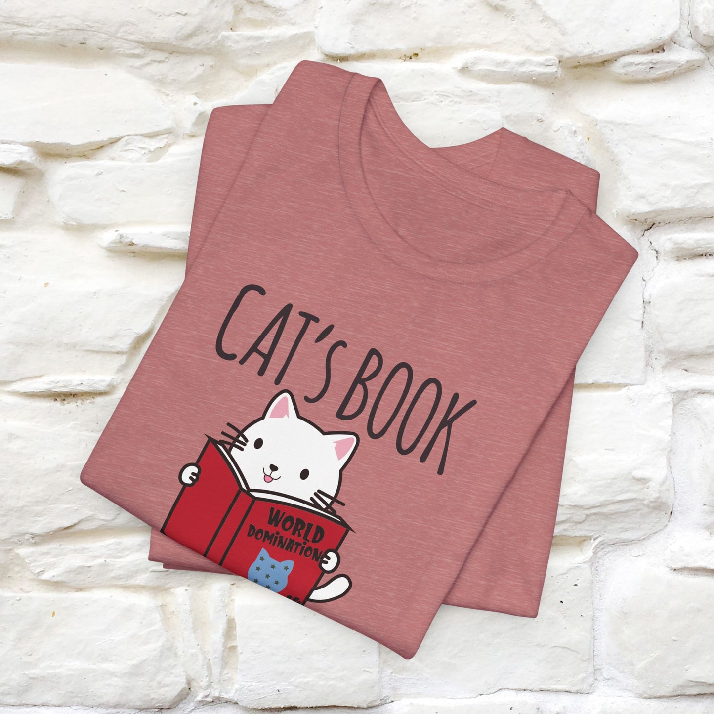 "Cat's Book Coffee" Cat T-Shirt for Men & Women | 100% Cotton* | Cozy Vibes for Book & Cat Lovers