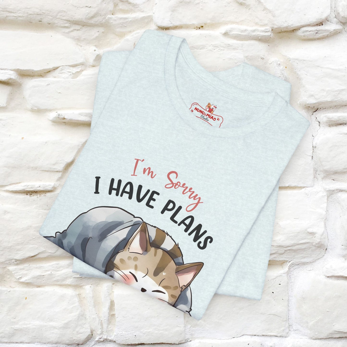 "I Am Sorry I Have Plans With My Bed" Funny Cat T-Shirt for Men & Women | 100% Cotton* 🐾