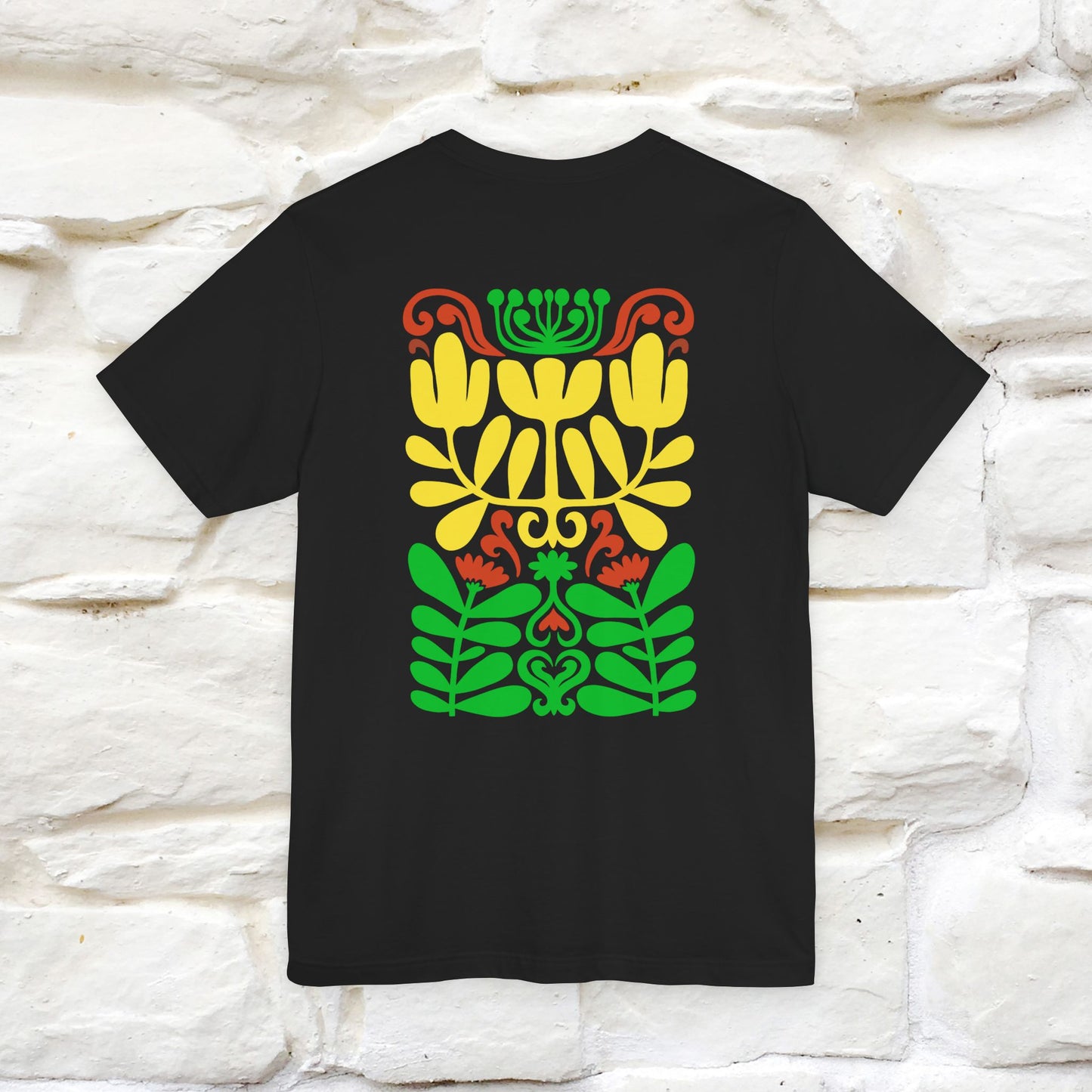 ''Floral Abstract'' Cat T-Shirt Front and Back Design | Nunu&Miao Studio