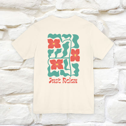 "Just Relax'' Cat T-Shirt Front and Back Design | Nunu&Miao Studio