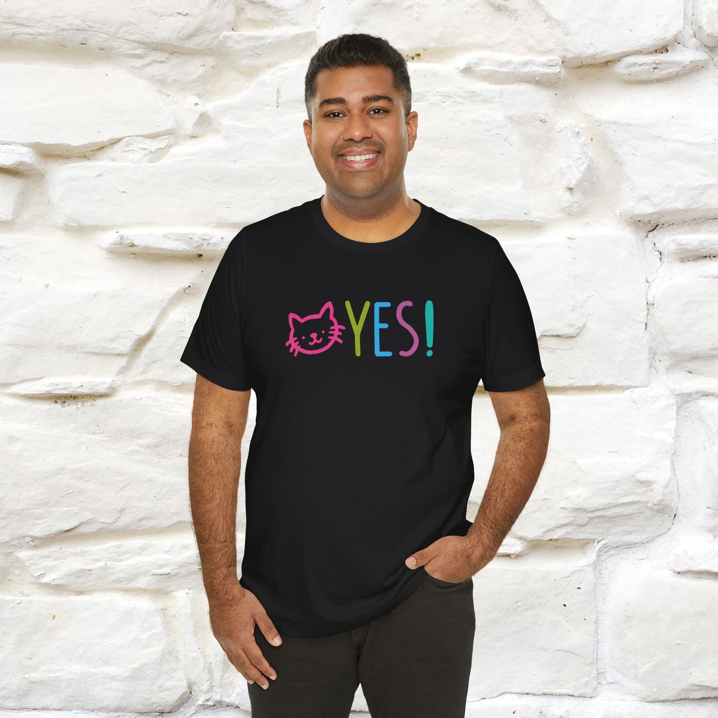 "Yes, Just Do It" Cat T-Shirt| Front & Back Design | Nunu&Miao Studio