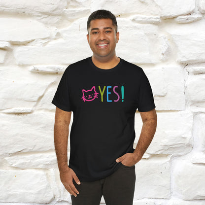 "Yes, Just Do It" Cat T-Shirt| Front & Back Design | Nunu&Miao Studio