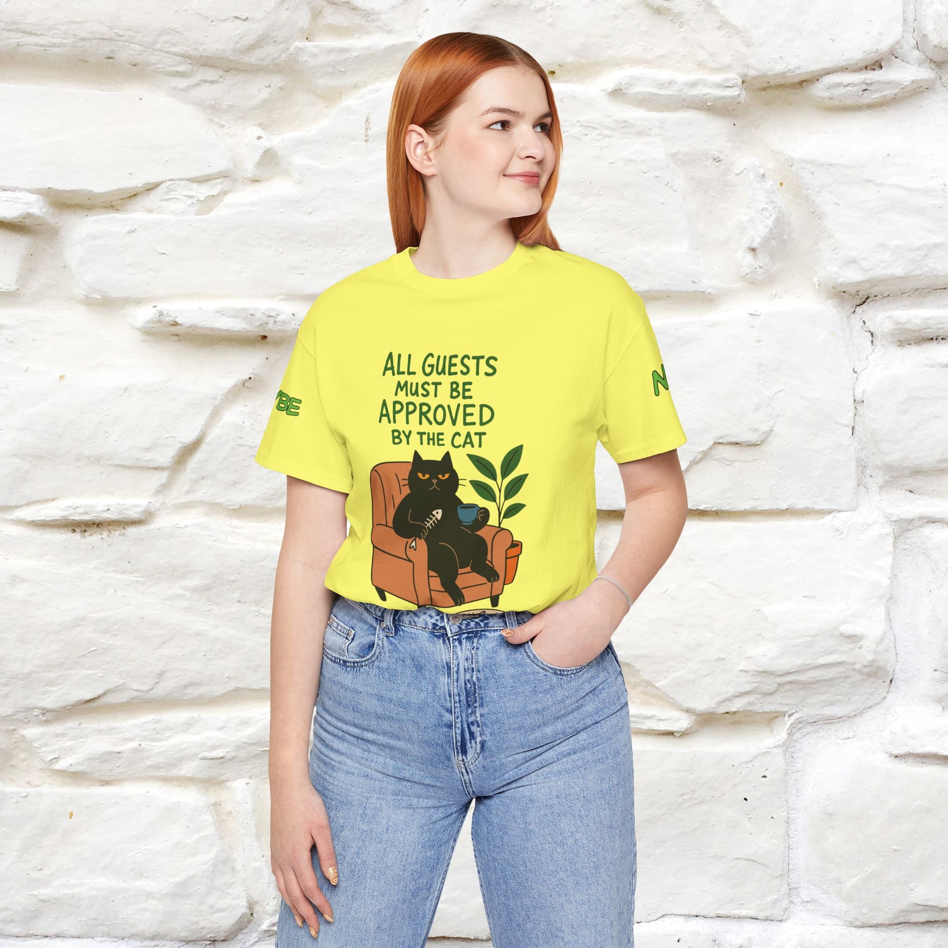 "All Guest Must Be Approved By The Cat - NO,MAYBE" Cat T-shirt |Nunu&Miao Studio - Nunu&Miao Studio