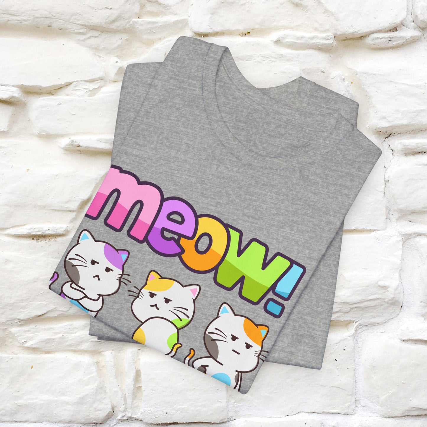 Meow! Funny Cat T-Shirt for Men & Women | 100% Cotton*