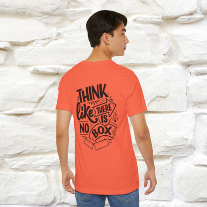 "Think Like There Is No Box" Cat T-Shirt| Front & Back Design | Nunu&Miao Studio