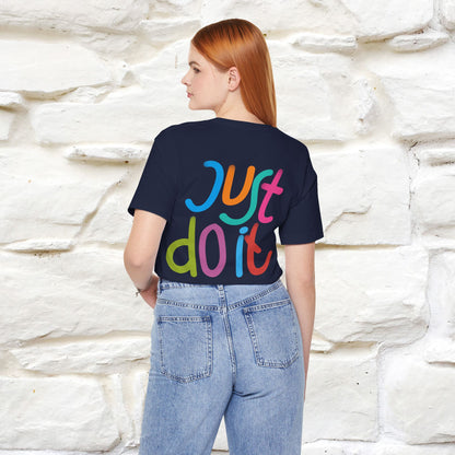 "Yes, Just Do It" Cat T-Shirt| Front & Back Design | Nunu&Miao Studio