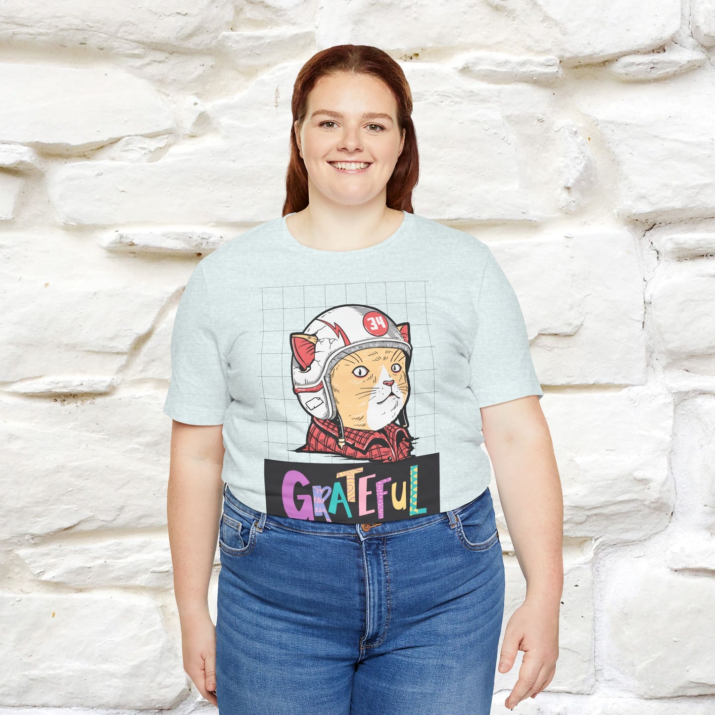 ''Grateful''  Cat T-shirt for Men and Women  100% Cotton*