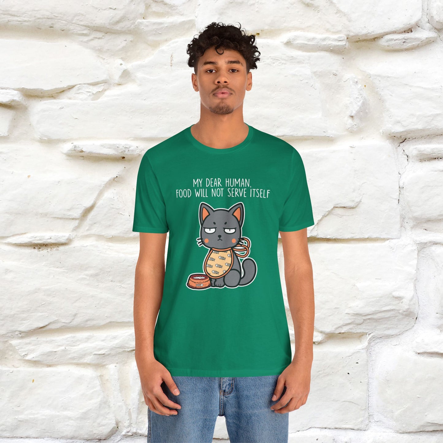 "Dear Human, Food Will Not Serve Itself" |Cat T-Shirt | Nunu&Miao Studio