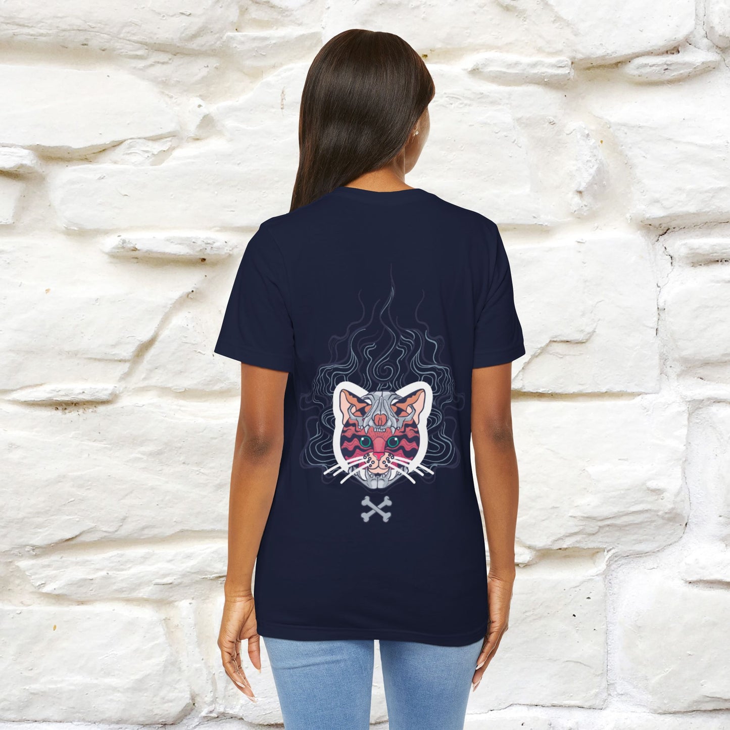 ''Air Fire Cat'' | Cat T-Shirt Front and Back Design | Nunu&Miao Studio