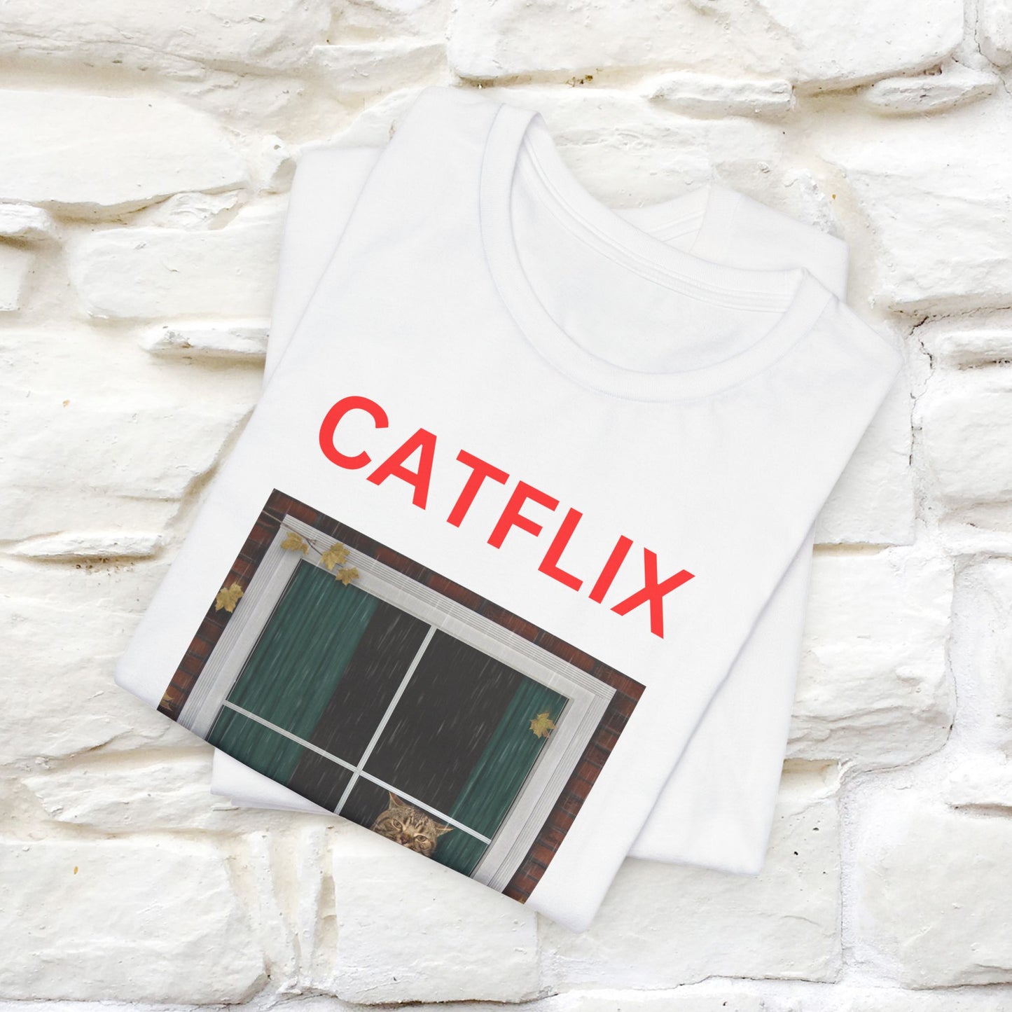 "Catflix" Cat T-shirt for Men & Women| 100% Cotton 🐾