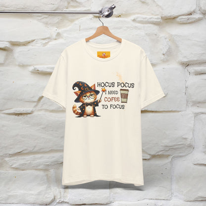 ''Hocus Pocus I Need Coffe To Focus'' Funny Cat Shirt | Nunu&Miao Studio