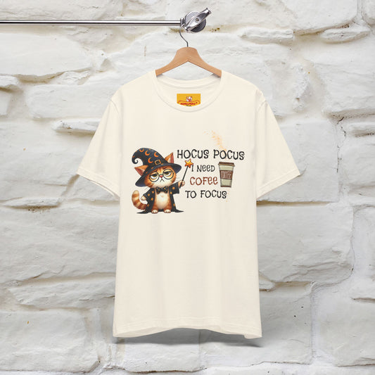 ''Hocus Pocus I Need Coffe To Focus'' Funny Cat Shirt | Nunu&Miao Studio