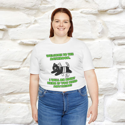 "Welcome To The Bathroom..."Funny  Cat T-shirt |Nunu&Miao Studio - Nunu&Miao Studio