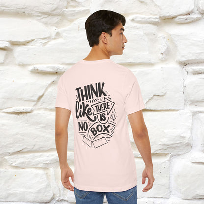 "Think Like There Is No Box" Cat T-Shirt| Front & Back Design | Nunu&Miao Studio