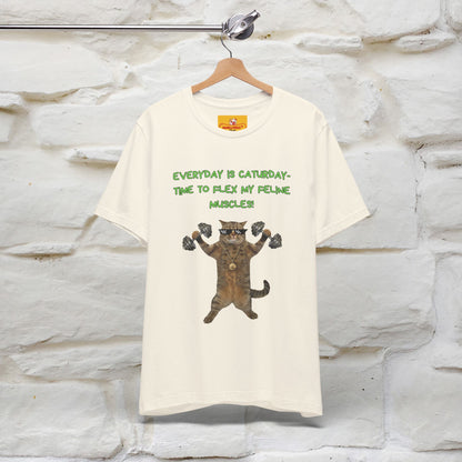 "Everyday Is Caturday – Flex My Feline Muscle"| Funny Cat T-Shirt  |Nunu&Miao Sudio - Nunu&Miao Studio