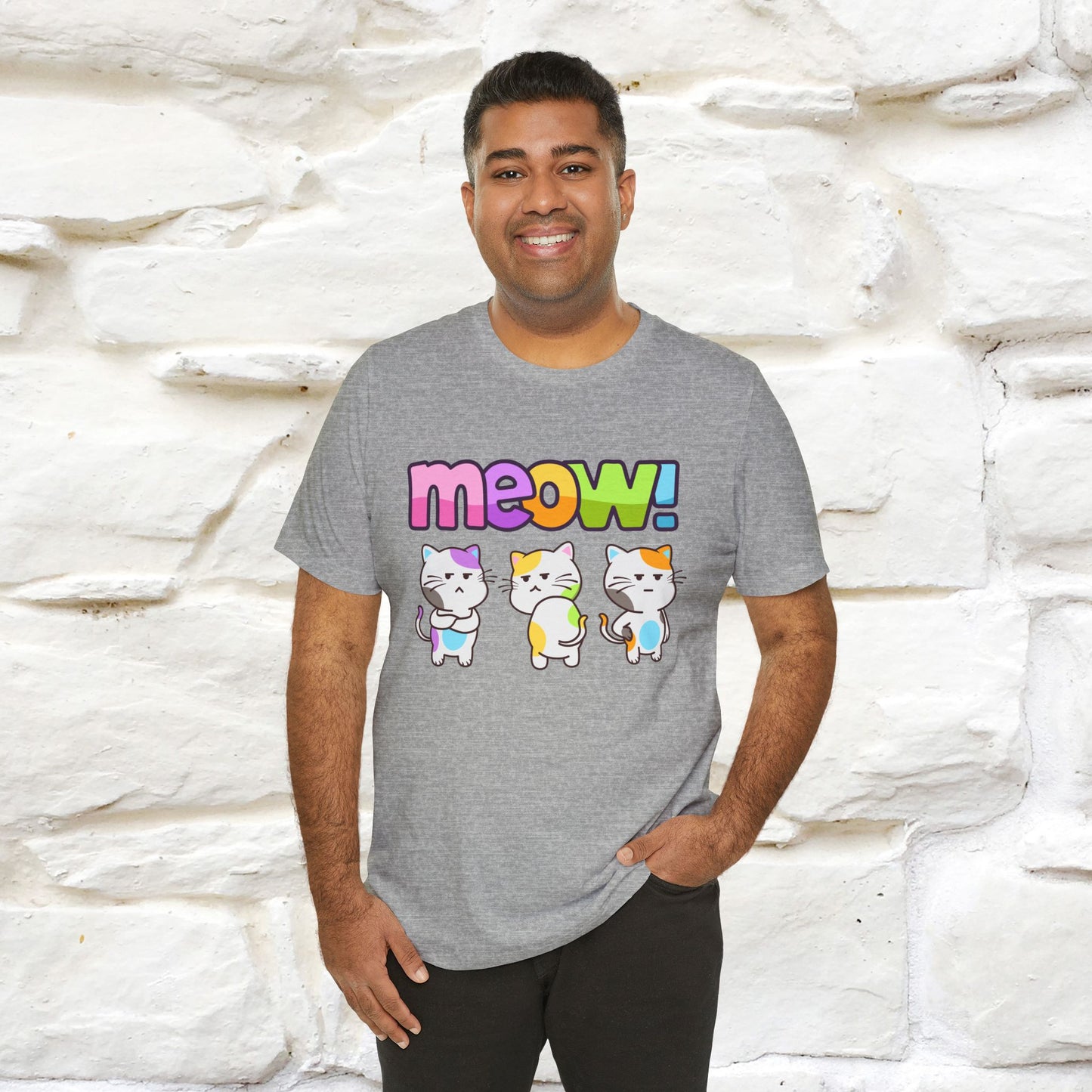 Meow! Funny Cat T-Shirt for Men & Women | 100% Cotton*