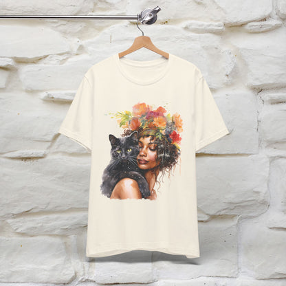 "The Black Cat and The Lady" T-Shirt for Women | 100% Cotton*