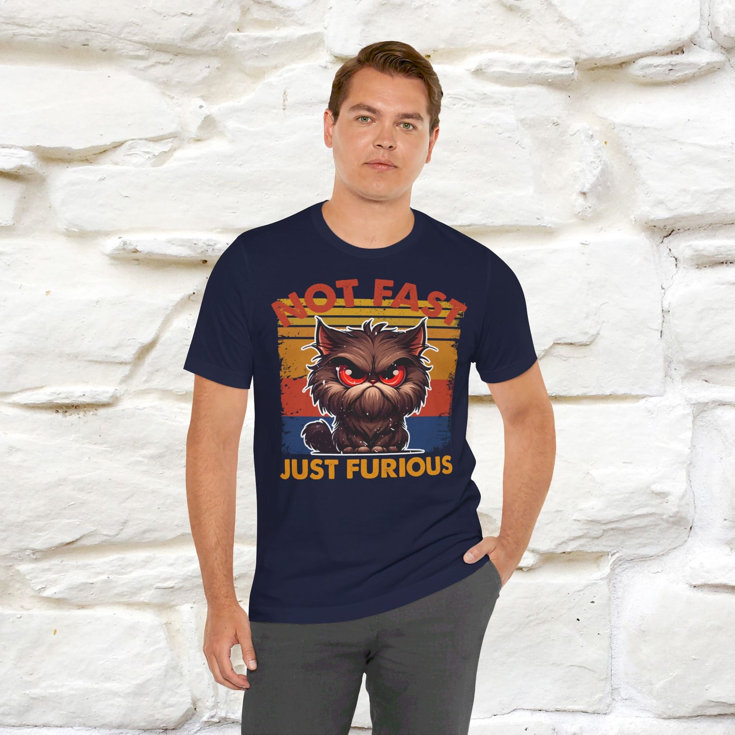 ''Not Fast Just Furious'' T-shirt for Man 100% Cotton* - Nunu&Miao Studio