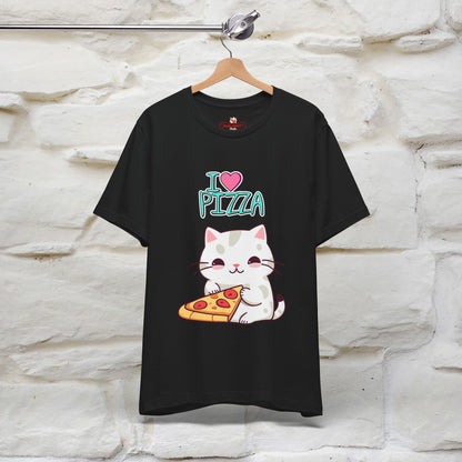 "I Love Pizza" Cat T-shirt for Men & Women | 100% Cotton*