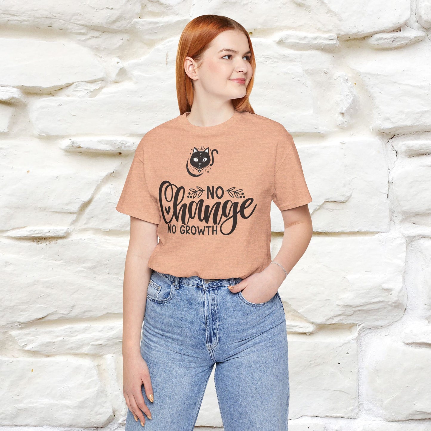 ''No Change No Growth'' T-shirt for Women 100% Cotton* - Nunu&Miao Studio