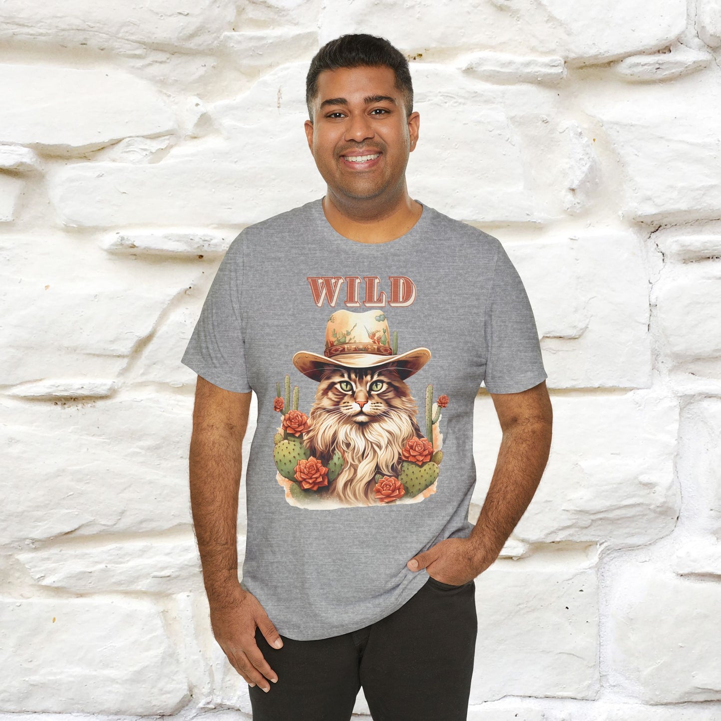 Wild Cowboy Cat T-Shirt for Men & Women | 100% Cotton* Adventure Tee