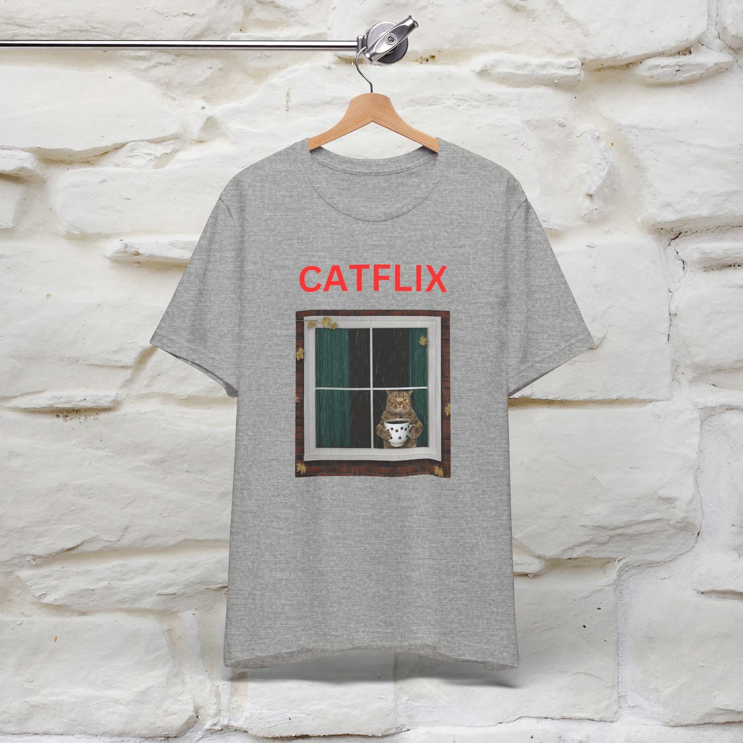 "Catflix" Cat T-shirt for Men & Women| 100% Cotton 🐾