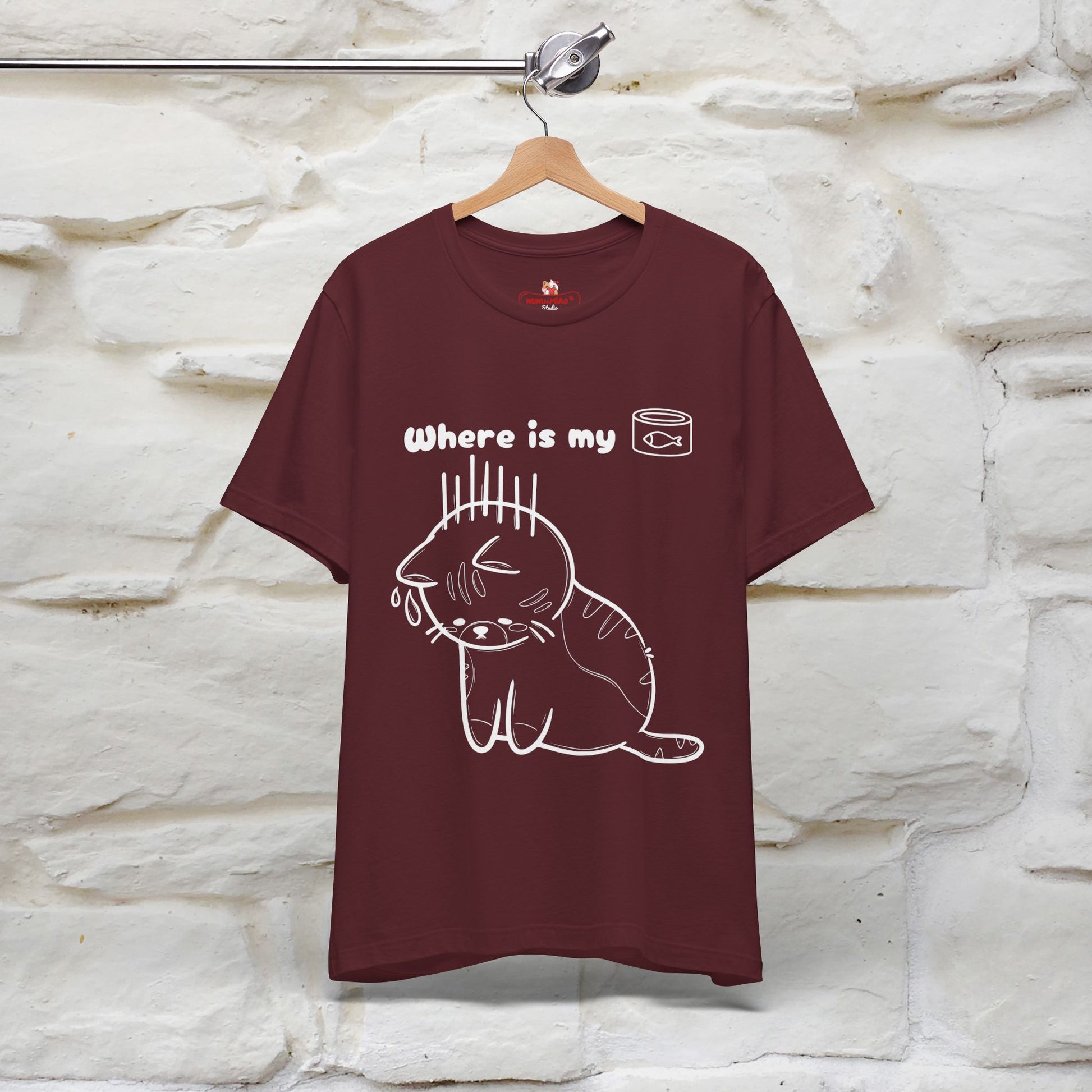 "Where Is My Tuna?" Funny Cat T-Shirt for Men & Women | 100% Cotton* 🐾 - Nunu&Miao Studio