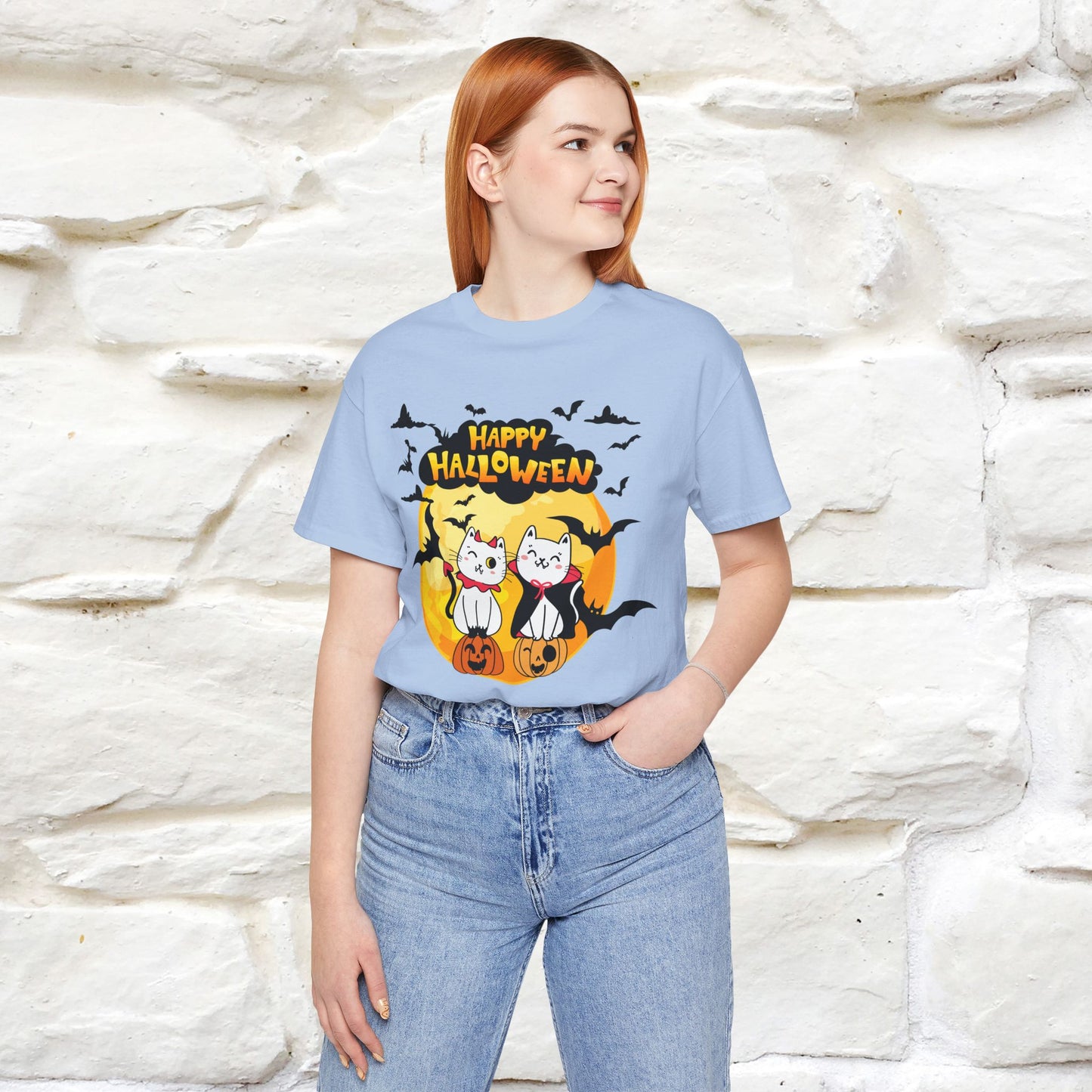 "Happy Halloween Cat Couple " Cat  T-shirt |Nunu&Miao Studio