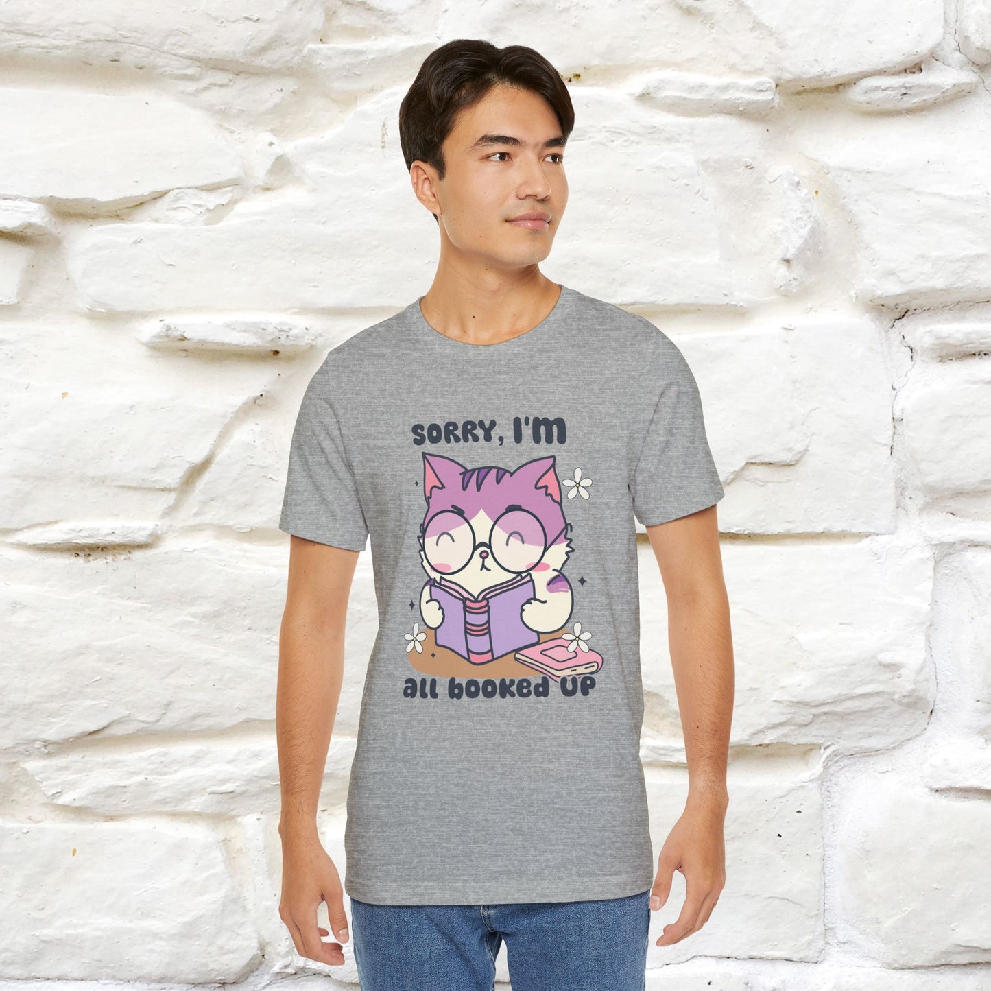 Funny Cat T-Shirt for Book Lovers – 100% Cotton* | Cute Cat Apparel for Men & Women | Gifts for Cat Lovers