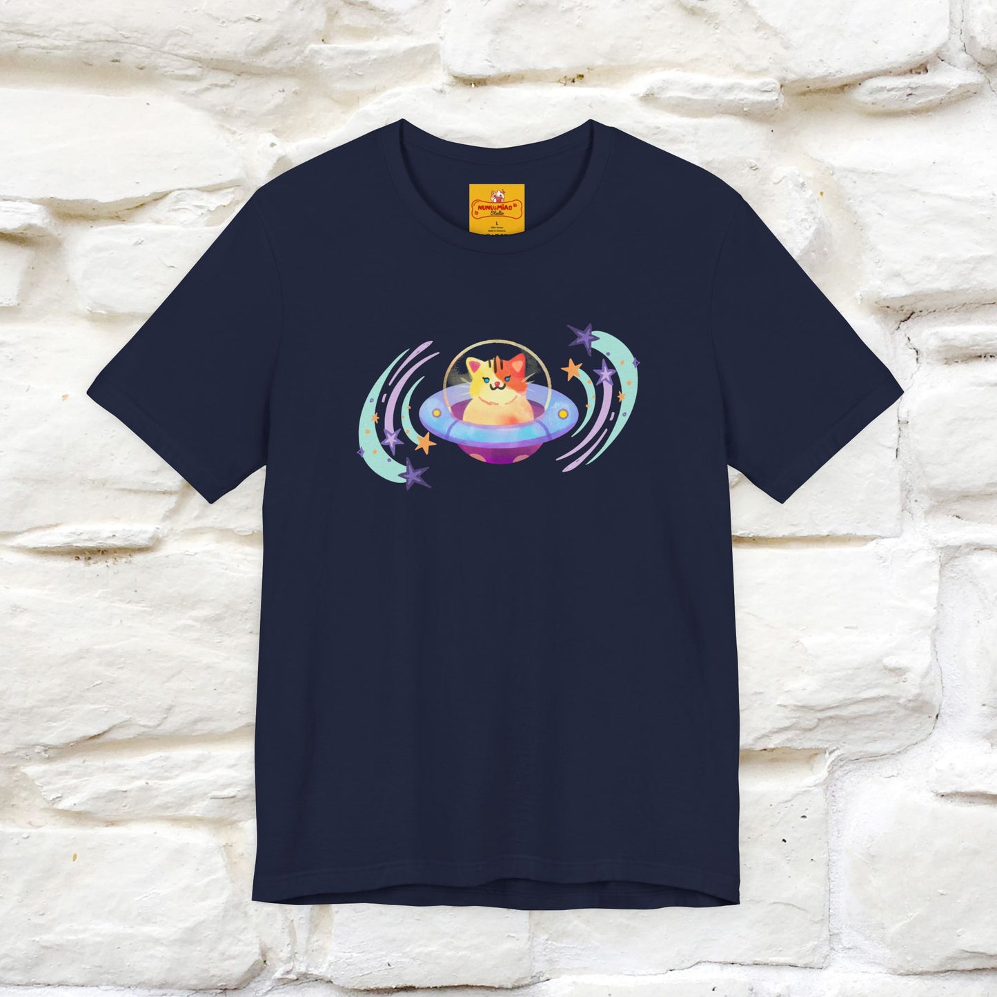 "Stay Positive'' Cat T-Shirt | Front & Back Design | Nunu&Miao Studio