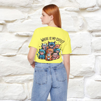 "Where Is My Coffe?" Cat T-Shirt | Front & Back Design | Nunu&Miao Studio
