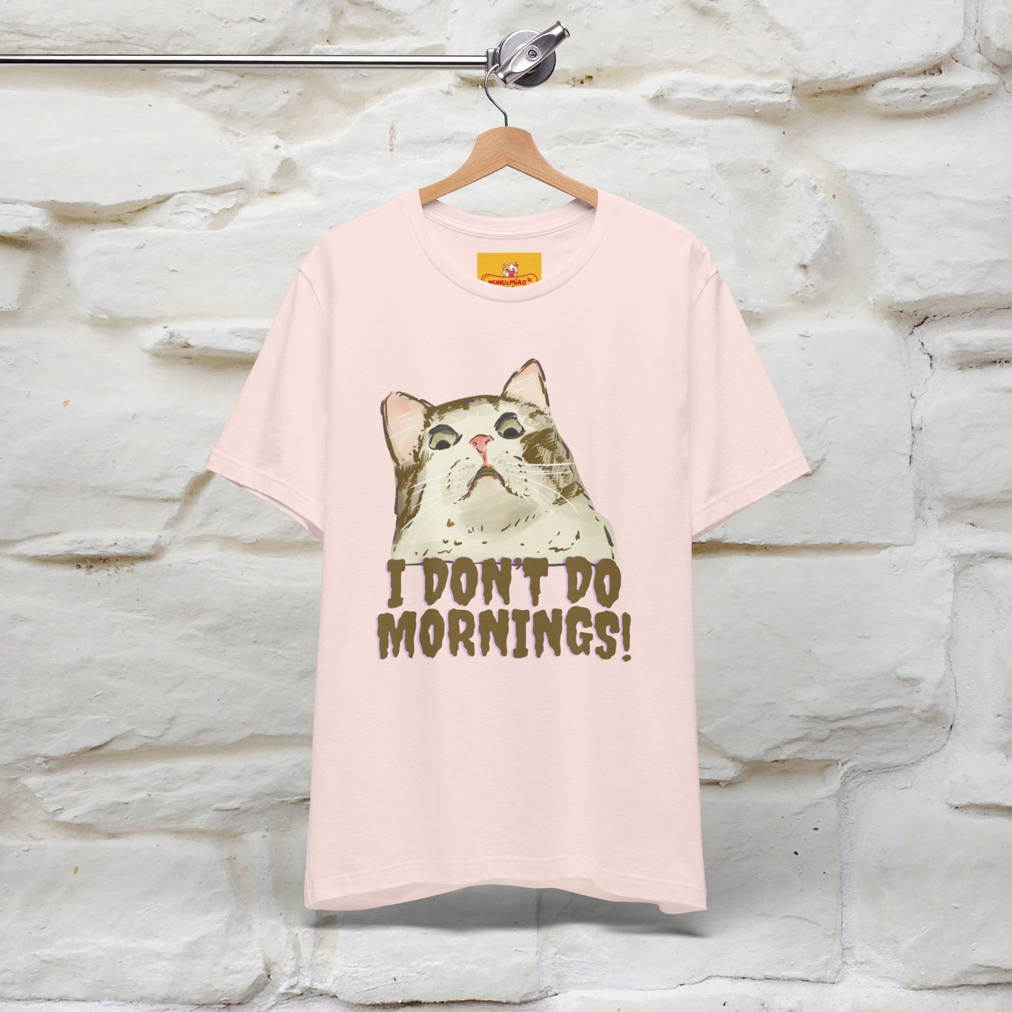 ''I Don't Do Mornings''  Cat T-shirt | Cat T-Shirt | Nunu&Miao Studio - Nunu&Miao Studio
