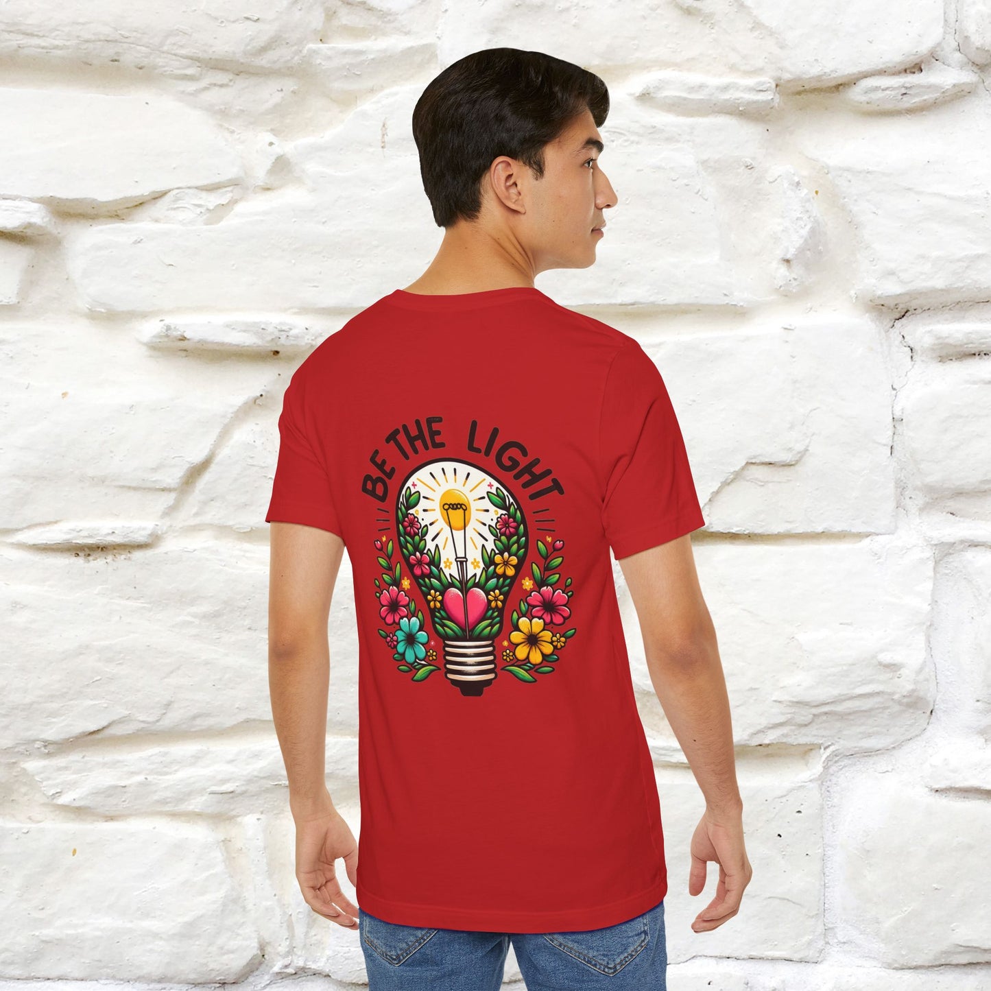 ''Be The Light" Cat T-Shirt| Front & Back Design | Nunu&Miao Studio