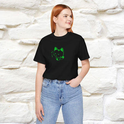 "Happiness Comes From Peace, Peace Comes From Indifference" Cat T-Shirt| Front & Back Design | Nunu&Miao Studio
